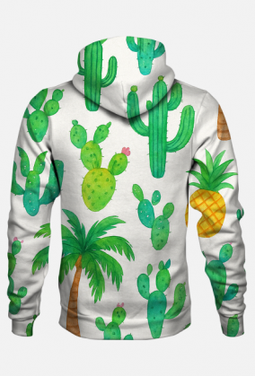 Bluza z kapturem – „Zero dramy, tylko bachata” - kaktusy i palmy