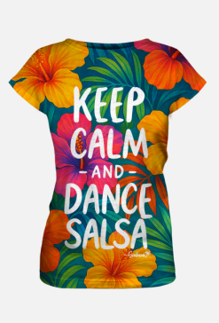 Koszulka Damska – „Keep Calm and Dance Salsa” - hibiskus