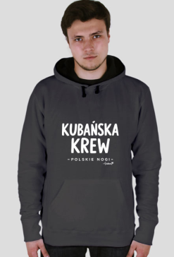 Bluza z kapturem – „Kubańska krew – polskie nogi” - biały napis