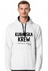 Bluza z kapturem – „Kubańska krew – polskie nogi” - czarny napis