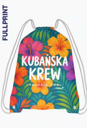 Plecak – „Kubańska krew – polskie nogi” - hibiskus