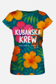 Koszulka Damska – „Kubańska krew – polskie nogi” - hibiskus