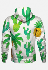 Bluza z kapturem – „Nie przeszkadzać – trenuję cubanę” - kaktusy i palmy