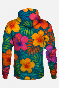 Bluza z kapturem – „Nie przeszkadzać – trenuję cubanę” - hibiskus