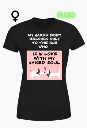 Koszulka damska czarna My naked soul belongs only to