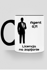 Kubek nadruk obie strony  "Agent 0,7l"