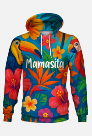 Kolorowa bluza z kapturem „Mamasita”