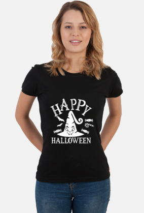 Koszulka damska Happy Halloween czarna