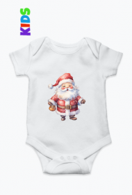 Świąteczne body niemowlęce Święty Mikołaj