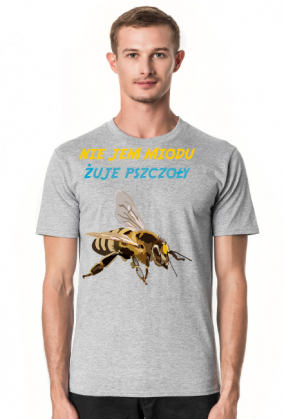 Nie jem miodu żuje pszczoły - t-shirt  męski
