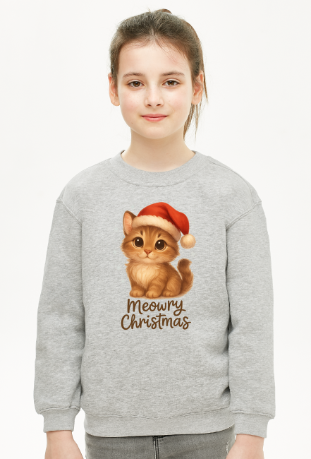 Bluza dziecięca Kot świąteczny „Meowry Christmas”