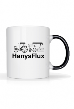 kubek z czarnym uchem z logo