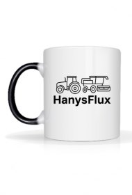 kubek z czarnym uchem z logo