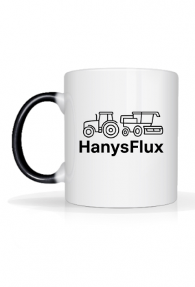 kubek z czarnym uchem z logo