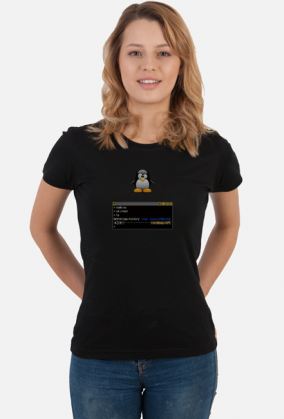 Tux terminal - t-shirt damski