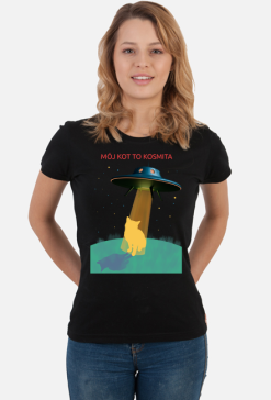 Mój kot to kosmita - t-shirt damski
