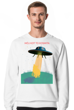 Mój kot to kosmita - bluza męska