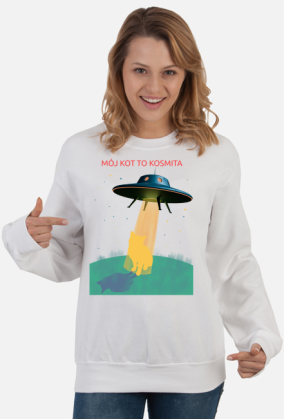 Mój kot to kosmita - bluza damska