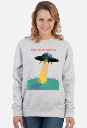 Mój kot to kosmita - bluza damska