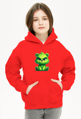 bluza dziecięca z kapturem UNISEX miś Grinch