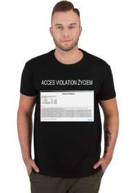 Access Violation Życiem T-shirt Czarny