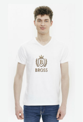 BROSS - Koszulka Męska V-neck