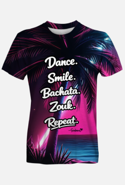 Koszulka Męska -„Dance. Smile. Bachata. Zouk. Repeat."
