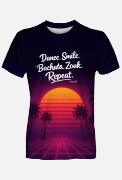 Koszulka Męska - "Dance.Smile.Bachata.Zouk.Repeat.