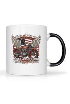 Kubek Indian Motorcycle Est. 1901 – Motocykl Vintage Biker, Amerykański Chopper, Prezent dla Motocyklisty
