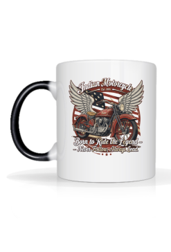 Kubek Indian Motorcycle Est. 1901 – Motocykl Vintage Biker, Amerykański Chopper, Prezent dla Motocyklisty