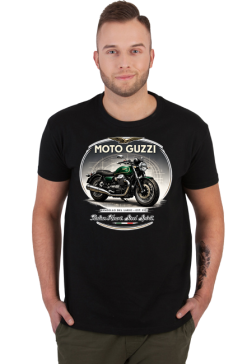Koszulka Moto Guzzi Italian Heart Steel Spirit – Mandello del Lario 1921, motocykl włoski, biker