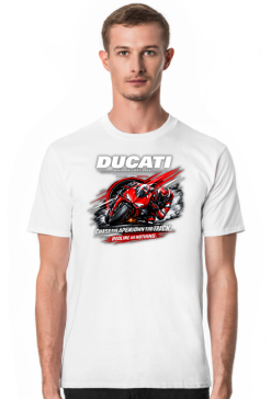 Koszulka Ducati Desmodromic Racing Technology – Bologna 1926, sportowy motocykl, prezent dla motocyklisty