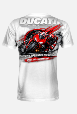 Koszulka Ducati Desmodromic Racing Technology – Bologna 1926, sportowy motocykl, prezent dla motocyklisty