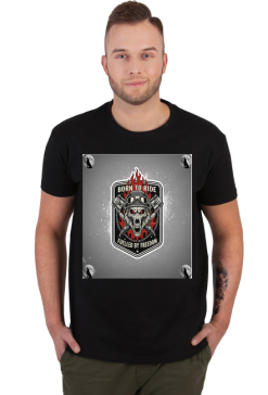 Koszulka "Born to Ride – Fuelled by Freedom" – DOW BLE Moto Style
