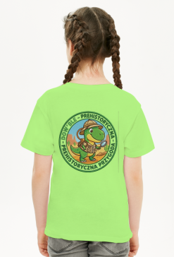 Dziewczęca koszulka "Dino-Badacz" – DOW BLE Neon Adventure