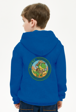 Bluza z kapturem "Dino-Badacz" – DOW BLE Prehistoryczna Przygoda (Royal Blue)
