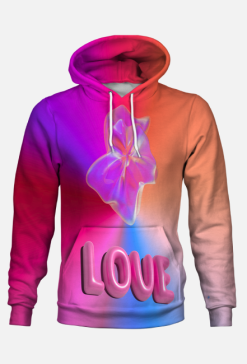 Bluza Hoodie "Vibrant Love Fullprint" – DOW BLE Liquid Flow
