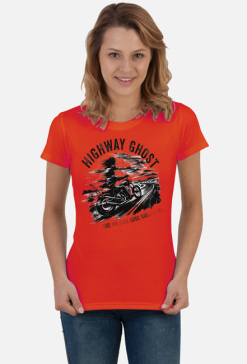 Damska Koszulka "Highway Ghost" – Vivid Orange