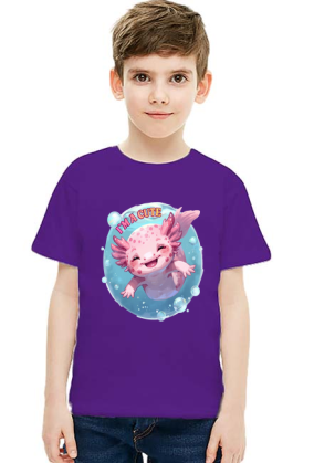 Uroczy Różowy Aksolotl - Kawaii Axolotl - Słodka Rybka