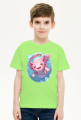 Uroczy Różowy Aksolotl - Kawaii Axolotl - Słodka Rybka