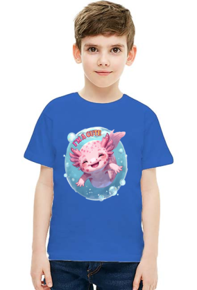 Uroczy Różowy Aksolotl - Kawaii Axolotl - Słodka Rybka