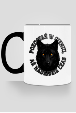 Kubek Wilk 3D - "Pozostań w cieniu" - Ceramiczny