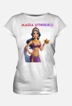 MAGIA ISTNIEJE ✨ – Koszulka Damska z Magicznym Motywem