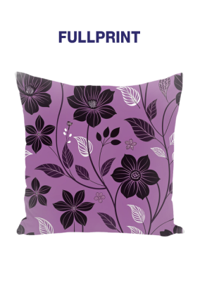 Poduszka FullPrint – Fioletowy Wzór Kwiatowy Elegancki Design