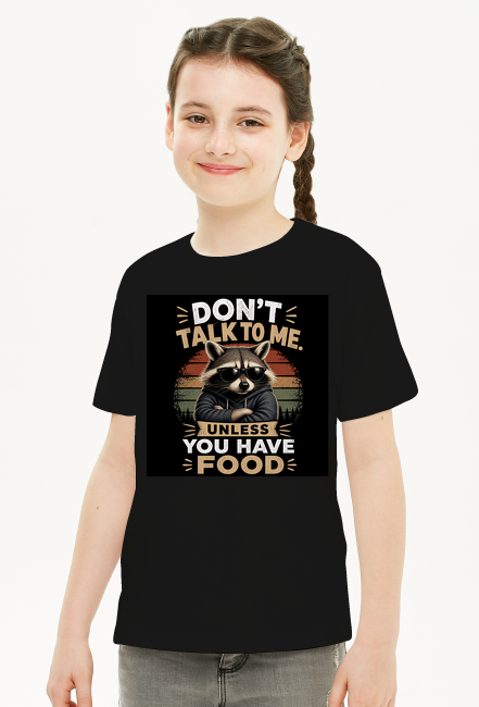 Koszulka Dziecieca Don't Talk To Me Unless You Have Food Szop Premium Vintage VintageVibe