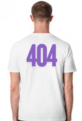 Błąd 404 error. Zagubienie, Ironiczny t-shirt.