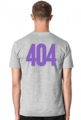 Błąd 404 error. Zagubienie, Ironiczny t-shirt.