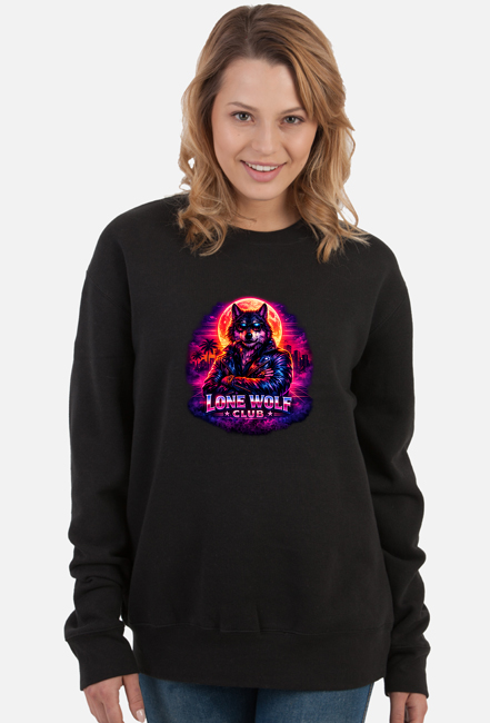 Bluza Damska  Lone Wolf Club Wilk Cyberpunk  VintageVibe