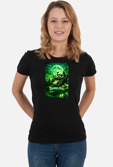 Koszulka Damska Bamboo & Chill  Panda Premium Vintage Cyberpunk  VintageVibe