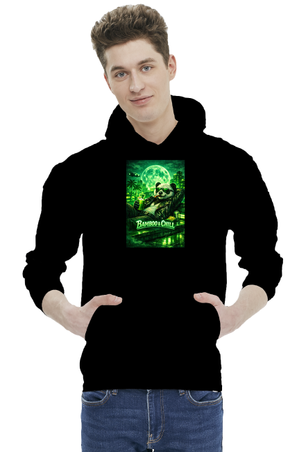 Bluza z Kapturem Bamboo & Chill  Panda Premium Vintage Cyberpunk  VintageVibe